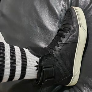 GUCCISSIMA black Camelot hi top sneakers (Nero)